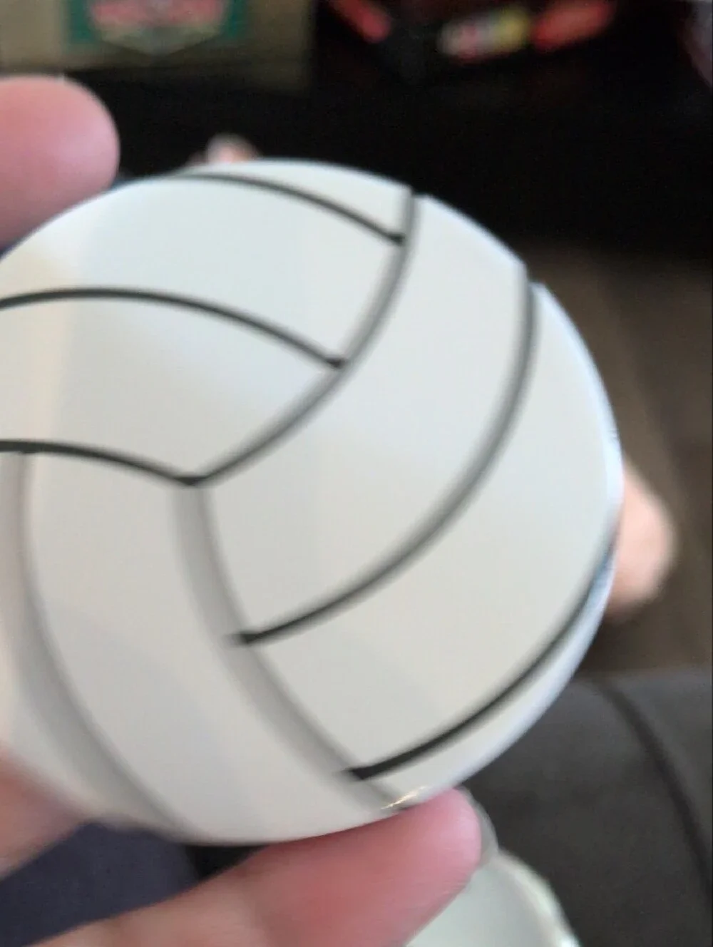 White Volleyball Compact Hand Mirror